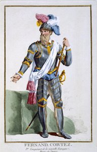Fernand Cortez (1485-1547), gravé par Pierre Duflos (1742-1816), 1780 - French School