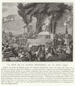 Fête de la Régénération de la Nature, Paris, 10 août 1793 - French School