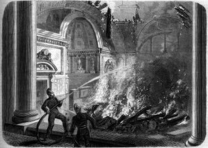 Incendie de la chambre du Sénat, Palais du Luxembourg, Paris, 27 octobre - French School