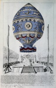 Premier vol humain de Pilâtre de Rozier le 21 novembre 1783 - French School