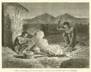 Forgeron à Simariango, sur la rive du Zambèze