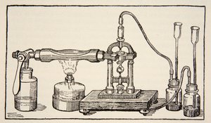 Miroir tournant de Foucault pour la mesure de la vitesse de la lumière, copie par Boris Mestchersky, illustration de Histoire de la Nation Française, Sciences, Volumes I & II, par Gabriel Hanotaux