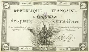 Billet de quatre cents livres, 21 septembre 1792