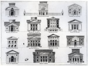 Quatorze des barrières conçues par Claude Nicolas Ledoux pour le Mur des Fermiers-Généraux entourant Paris - French School