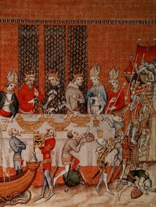 Scène de banquet, des Grandes Chroniques de France, 1375-79