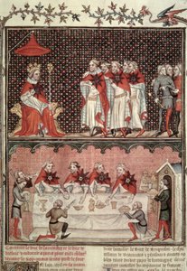 Le Dauphin Charles (1338-80) et les députés des trois états, des Grandes Chroniques de France, 1375-79 - French School