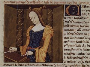 Cassandra jouant de la cithare, de `Des Cleres et Nobles Femmes