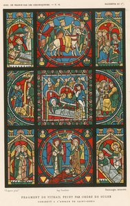 Fragment de vitrail peint par ordre de Suger - French School