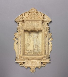 Relief encadré de Diane la Chasseresse, vers 1850