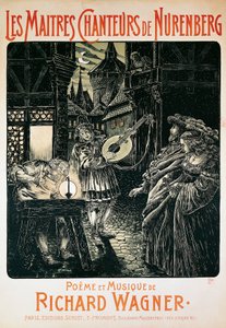 France, Paris, Affiche des Maîtres chanteurs de Nuremberg de Richard Wagner - French School