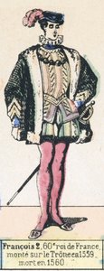 François II, 60e roi de France, monte sur le trône en 1559, mort en 1560