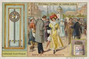 Extrait de viande français (Bouillon), Scène de rue typique - French School