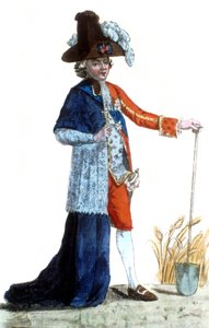 Révolution française : Un homme portant une partie de la robe... École française