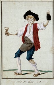 Révolution française : “Je suis du Tiers État” Gravure satirique du 18ème siècle. Paris, Archives Nationales