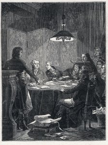 Révolution française : Réunion du Comité de Salut Public, un gouvernement révolutionnaire mis en place par la Convention nationale en 1793.