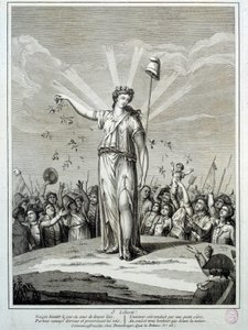 Révolution française : « Ô liberté » Hommage à la Liberté. Gravure du 18ème siècle Paris, Musée Carnavalet