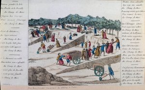 Révolution française : les ouvriers du Champ de Mars en 1789 à Paris. Paris, Musée Carnavalet - French School