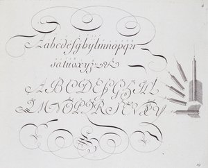 Calligraphie française : « Les vrays principes de l