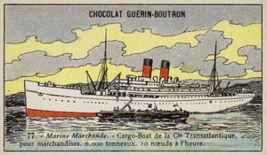 Cargo français de la Compagnie Transatlantique - French School