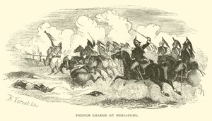 Charge française à Heilsberg (gravure) - French School