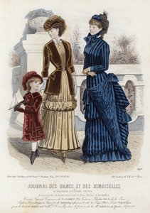 Planche de mode française, fin du XIXe siècle - French School