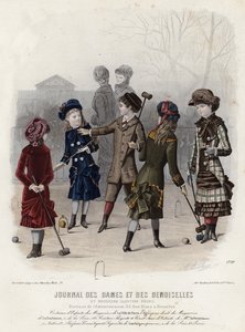 Planche de mode française, fin du XIXe siècle