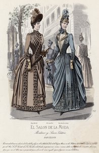 Planche de mode française, fin du XIXe siècle - French School