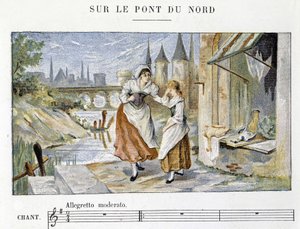 Chanson populaire et traditionnelle française: "Sur le pont du Nord" - French School