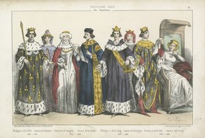 Rois et reines de France des XIIIe et XIVe siècles - French School