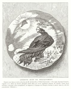 Assiette satirique française, 1868
