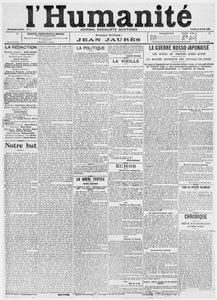 Première page, premier numéro du journal L