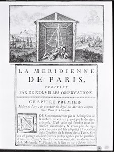 Première page du premier chapitre de La Méridienne de Paris par César-François Cassini de Thury, 1744