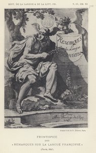 Frontispice des Remarques sur la langue francoyse, Paris - French School