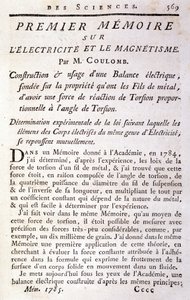 Frontispice du livre "Premier mémoire sur l