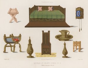Mobilier et divers objets de la France du XIVe siècle