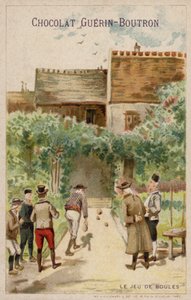 Jeu de boules (chromolithographie) - French School