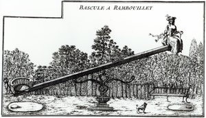Balançoire de jardin à Rambouillet, de Détails des Nouveaux Jardins à la Mode par George Louis Le Rouge, publié 1775-78 - French School
