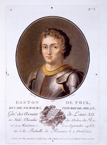 Gaston de Foix, Duc de Nemours, de Portraits des grands hommes, femmes illustres, et sujets mémorables de France, publié 1787-92 - French School