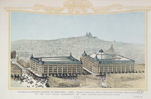 Vue générale du grand magasin parisien Printemps, 1911 - French School
