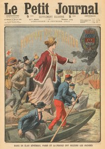 Générosité de la ville de Paris et de la France pour sauver les victimes des inondations, illustration de 