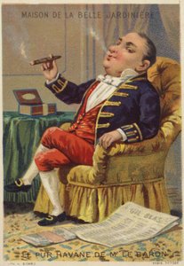 Gentleman fumant un cigare - French School