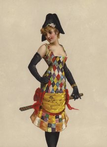 Fille en robe de fantaisie - French School