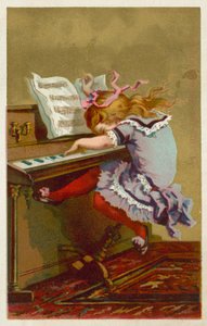 Fille jouant du piano