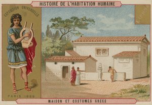 Maison et costumes grecs - French School