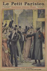 Haut les mains! Un voleur audacieux dévalisant les invités d