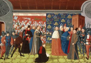 Richard II cède la couronne au comte de Derby, de la Chronique de Froissart, Vol IV