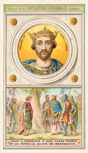 Henri Ier de France pardonne à son frère Robert et lui accorde le duché de Bourgogne