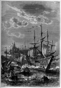Henri VIII débarque à Calais - French School