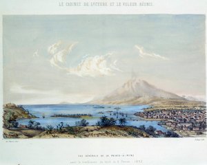 Histoire des colonies françaises : vue générale de Pointe-à-Pitre en Guadeloupe (Antilles) avant le tremblement de terre du 8/02/1843 - French School