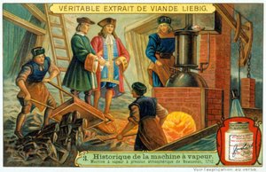 Histoire de la machine à vapeur : Machine à vapeur à pression atmosphérique de Newcomen